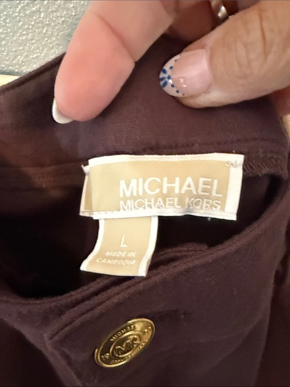 Women's Michael Kors Brown Ponte Knit Tapered Pants Size Large 26”inseam
